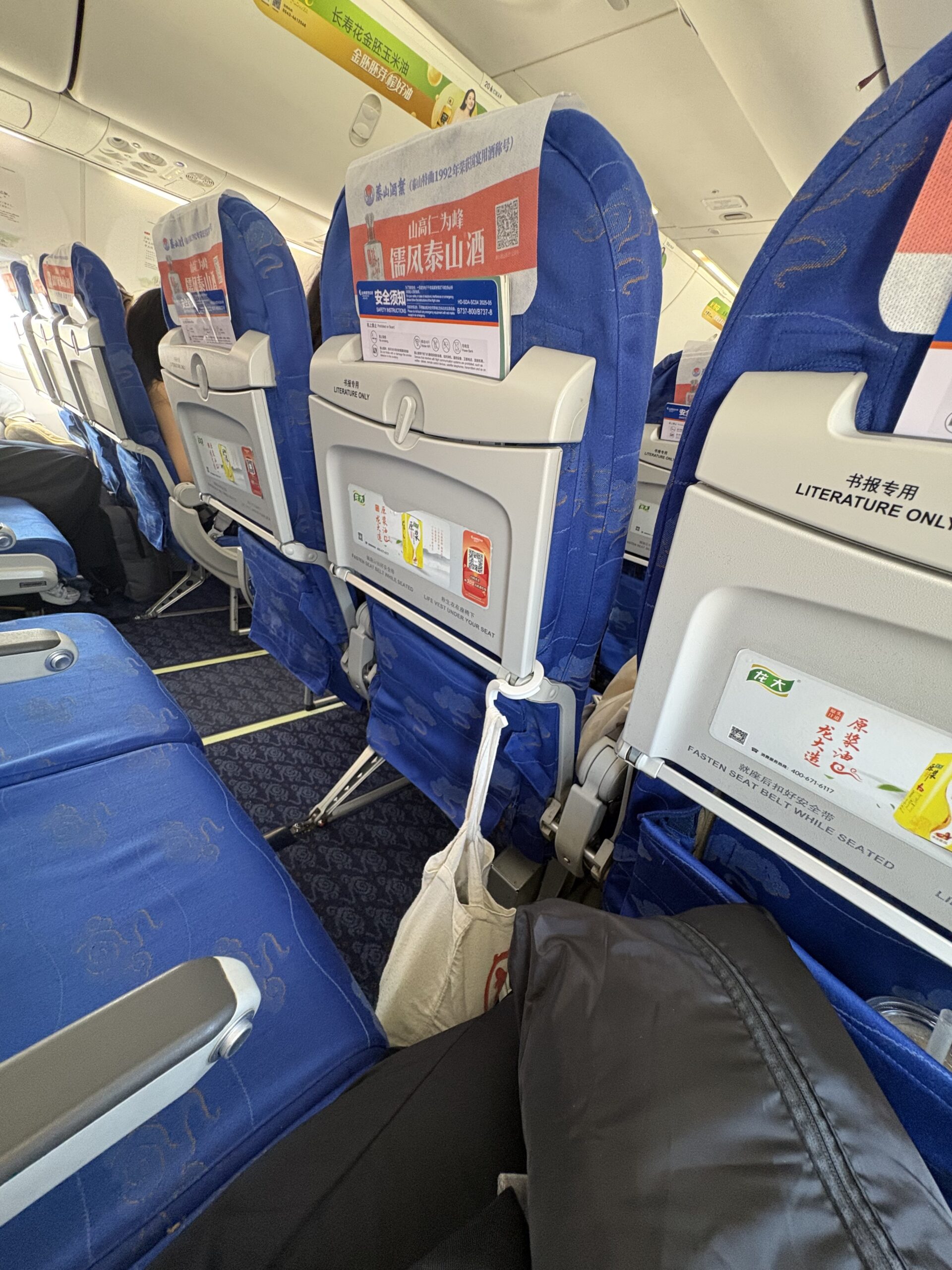 山東航空の座席